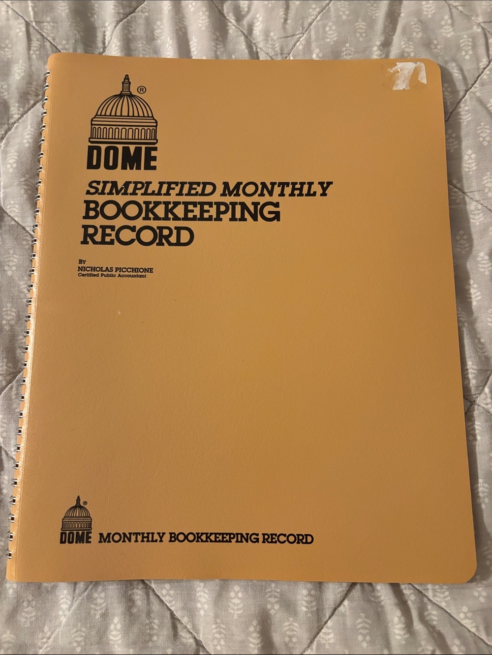Simplified Monthly Bookkeeping Record - Mustard Yellow